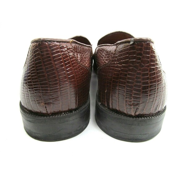 Stacy Adams Genuine Snake Full Strap Tassel Loafers Mens Brown Size US 11 M - Picture 4 of 9